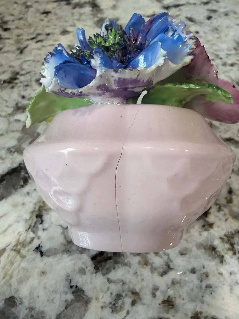 Regal Bone China Floral Arrangement in Footed Vase